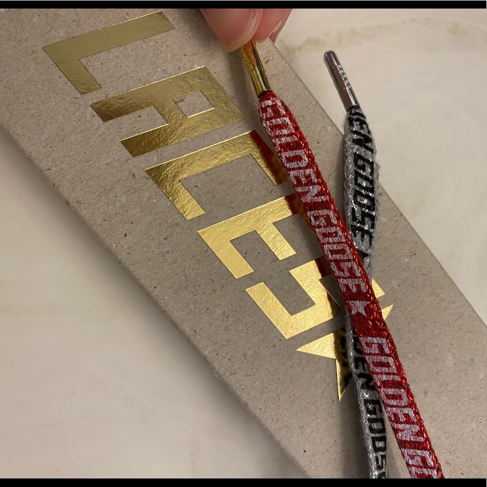 Golden Goose glitter laces set - rare 🌟